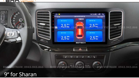 Màn hình DVD Android xe Volkswagen Sharan 2010 - nay | Gotech GT8 